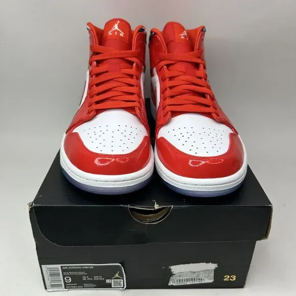 Nike Shoes Air Jordan Mid Retro SE “Barcelona Sweater/Chile Red